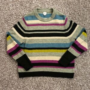 A New Day Green, Purple, Blue Striped Sweater M
